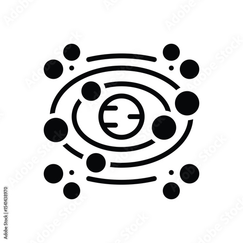 Black solid icon for galaxy