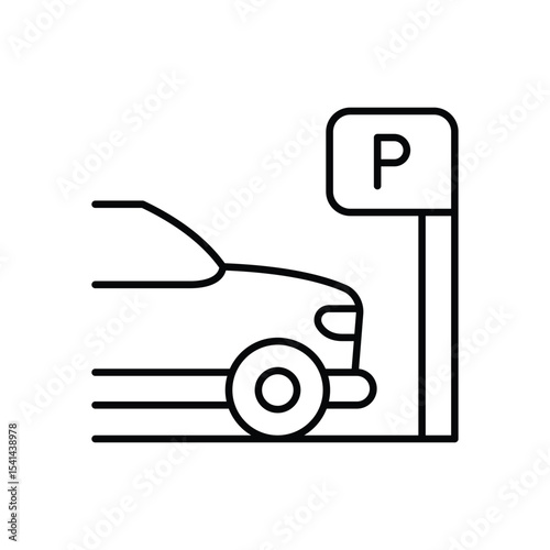Car Parking  Icon vector