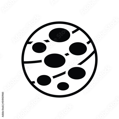 Black solid icon for mars