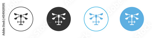 Anemometer icon Logo Template Design set