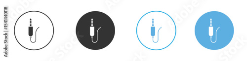 Audio jack icon Logo Template Design set