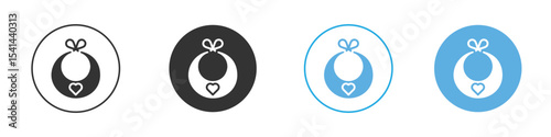 Baby bib icon Logo Template Design set