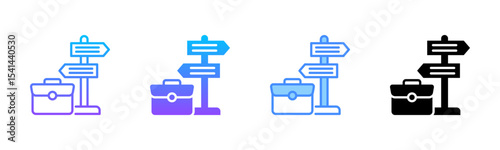 Career Option Multi Style Icon Set