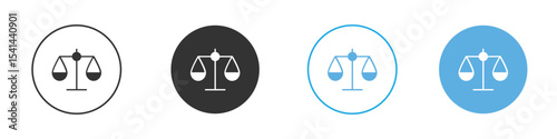 Balance scale icon Logo Template Design set