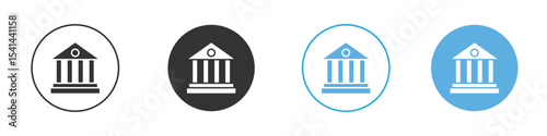 Bank icon Logo Template Design set