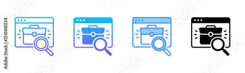 Job Search Multi Style Icon Set