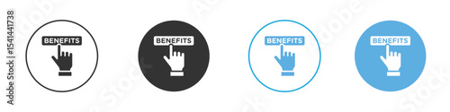 benefits icon Logo Template Design set