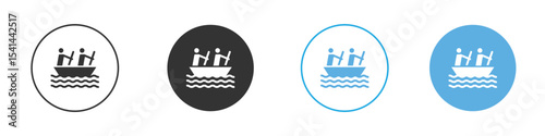 Boat race icon Logo Template Design set