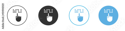 Braille icon Logo Template Design set