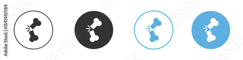 Broken bone icon Logo Template Design set