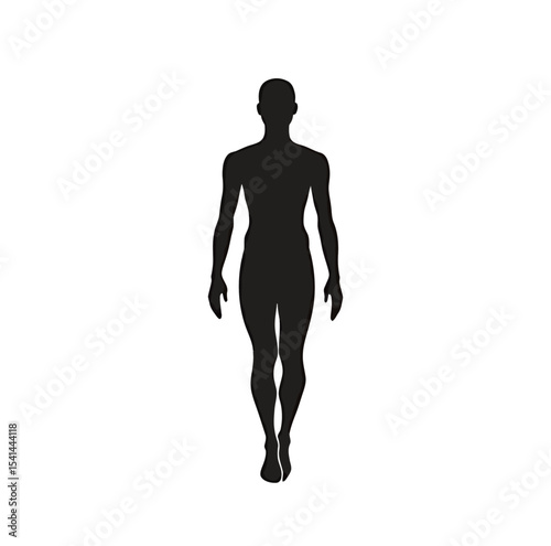 Silhouette of a standing person, exuding confidence and poise.