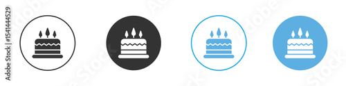 Cake icon Logo Template Design set