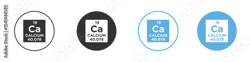 Calcium icon Logo Template Design set
