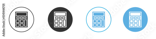 Calculator icon Logo Template Design set