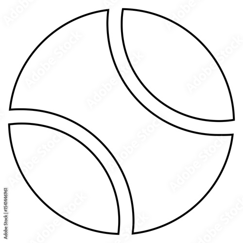 Tennis Ball Icon Line_1