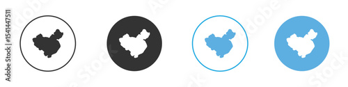 China map icon Logo Template Design set