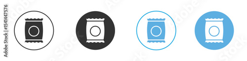 Chips bag icon Logo Template Design set