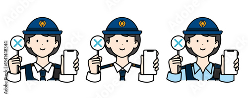 女性警察官1 だめ スマホ
