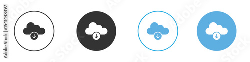Cloud download icon Logo Template Design set