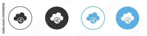 Cloud share icon Logo Template Design set