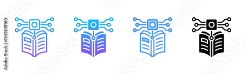 Machine Learning Multi Style Icon Set