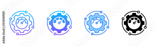 Optimization Multi Style Icon Set