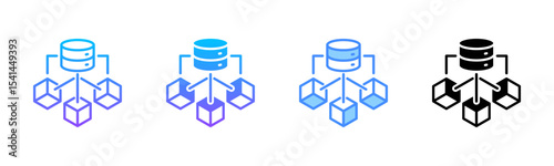 Big Data Multi Style Icon Set