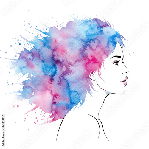 woman with long hair