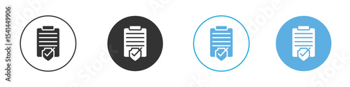 Contract coverage icon Logo Template Design set