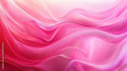Abstract pink wavy fabric with soft, flowing folds and delicate textures. Ideal backdrop for beauty, fashion, or romantic themed designs and projects.