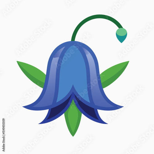 Botanical Bluebell Blossom – Decorative Floral Vector Illustration