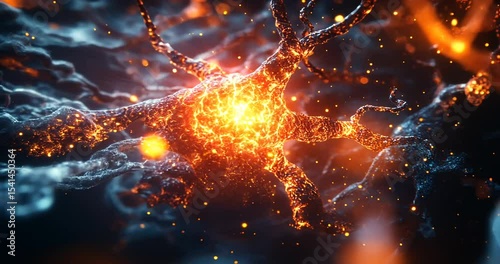 Glowing Neurons Interacting in a Vibrant Network
