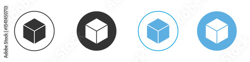 Cube icon Logo Template Design set