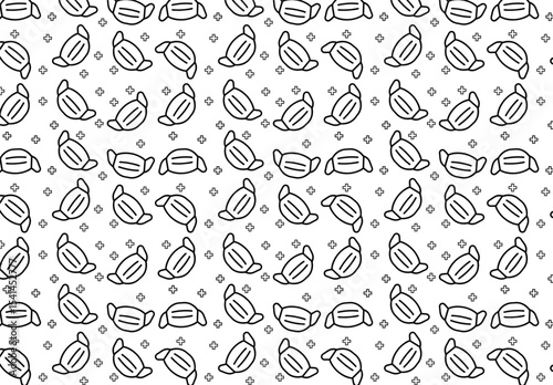 Seamless Pattern with Coronavirus Icons