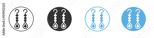 Earrings icon Logo Template Design set