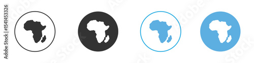 Earth africa icon Logo Template Design set