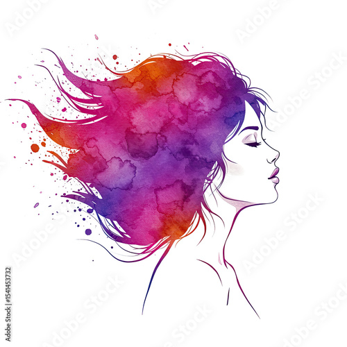 woman with long hair