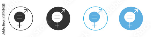Equality icon Logo Template Design set