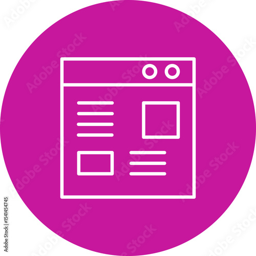 Interface Vector Line Pink Circle Icon Design for personal and commercial use