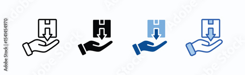 Receiver icon sheet multiple style collection isolated vector