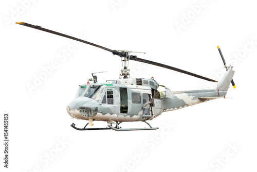Helicopter isolated on a white background,