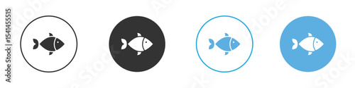 Fish icon Logo Template Design set