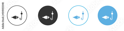 Fishing icon Logo Template Design set