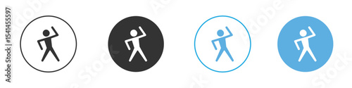 Fitness exercise icon Logo Template Design set
