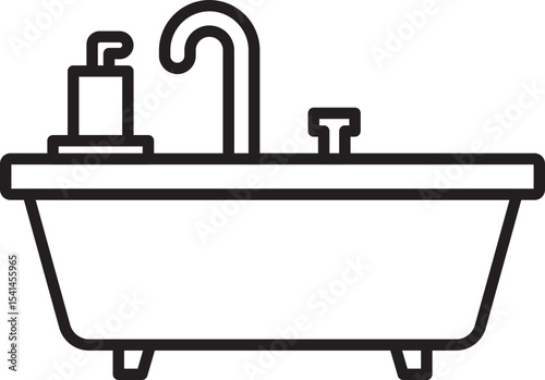 Tub Vector Icon Stock Illustration