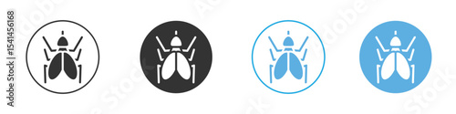 Fly insect icon Logo Template Design set