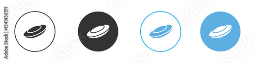 Flying disc icon Logo Template Design set