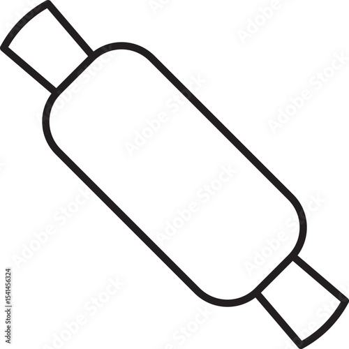Wooden Rolling Vector Icon Stock Illustration