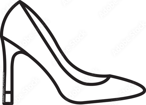 Shoes (High Heels) Vector Icon Stock Illustration