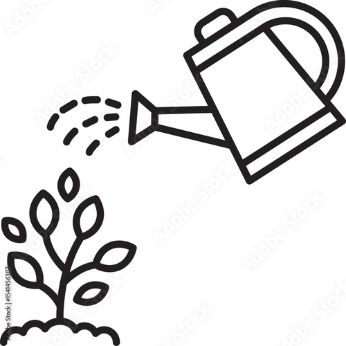 Water Plant Vector Icon Stock Illustration